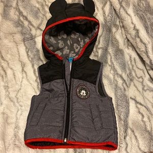 Mickey Mouse zipvest with Mickey ears on hood
